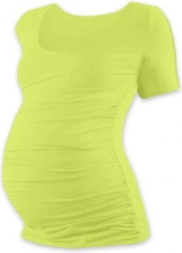 Těhotenské triko krátký rukáv JOHANKA - světle zelená, Velikosti těh. moda L/XL - obrázek 1