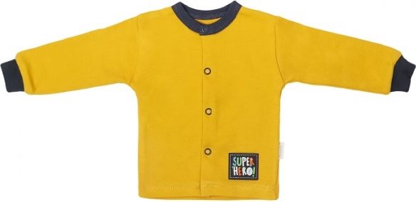 Mamatti Novorozenecká bavlněná košilka, kabátek, Hero - hořčicová - obrázek 1