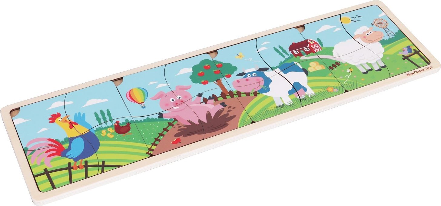 New Classic Toys Dřevěné puzzle farma 4v1 - obrázek 2