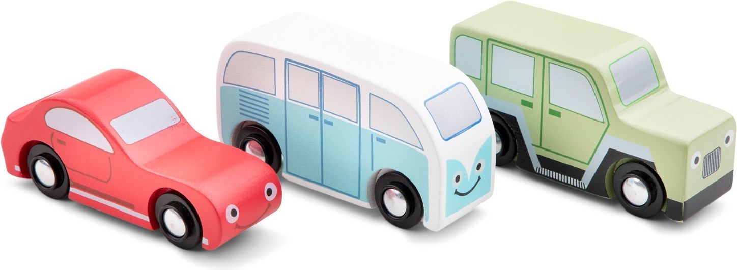 New Classic Toys Sada dřevěných mětských autíček - obrázek 1