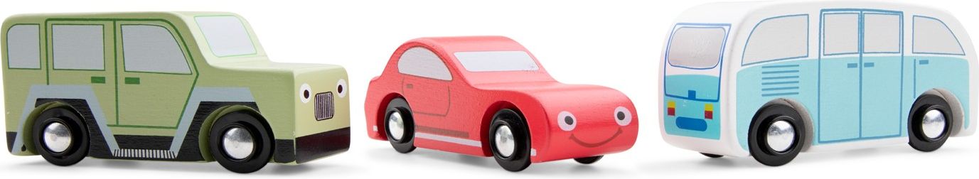 New Classic Toys Sada dřevěných mětských autíček - obrázek 3