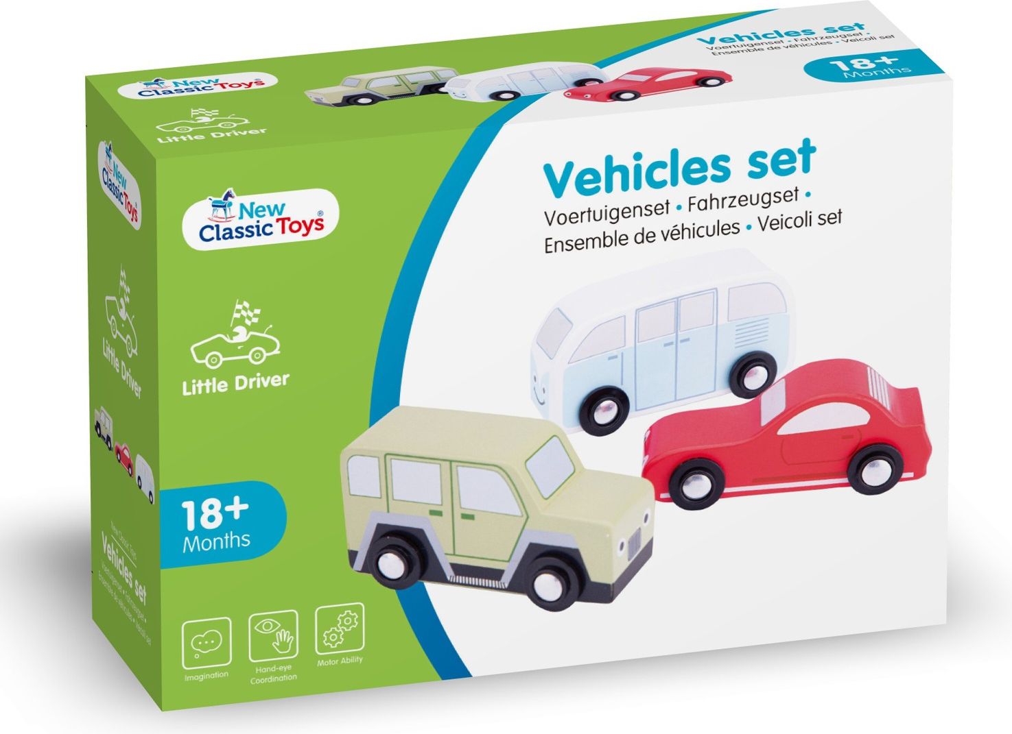 New Classic Toys Sada dřevěných mětských autíček - obrázek 4