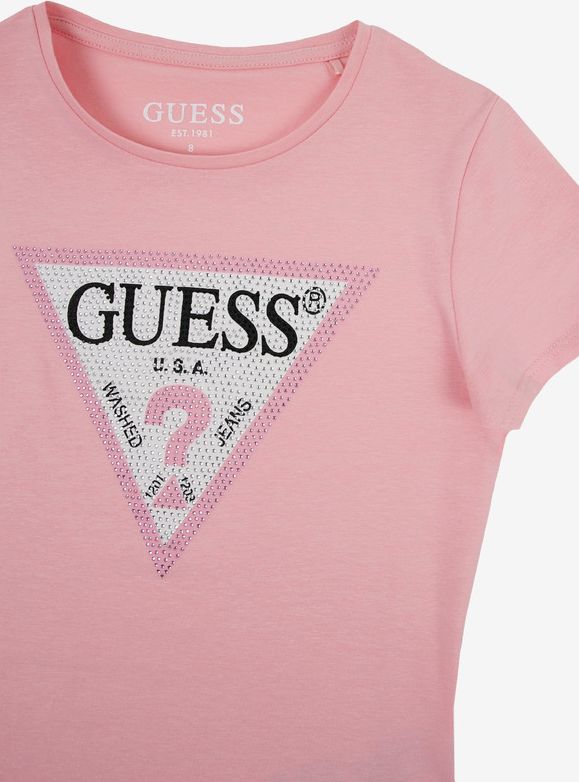 Triko dětské Guess | Růžová | Dívčí | 7 let - obrázek 3