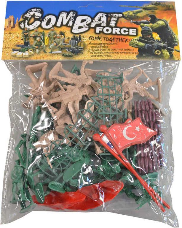 Vojáci army herní set plastové figurky vojenské s doplňky v sáčku - obrázek 1
