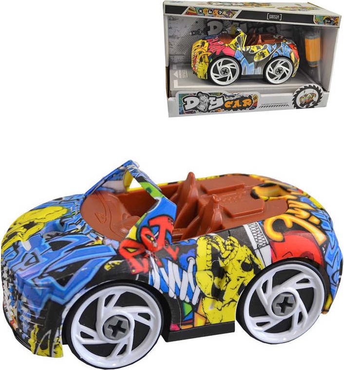 Auto ke šroubování 14cm set s nástroji 2 druhy v krabici plast - obrázek 1
