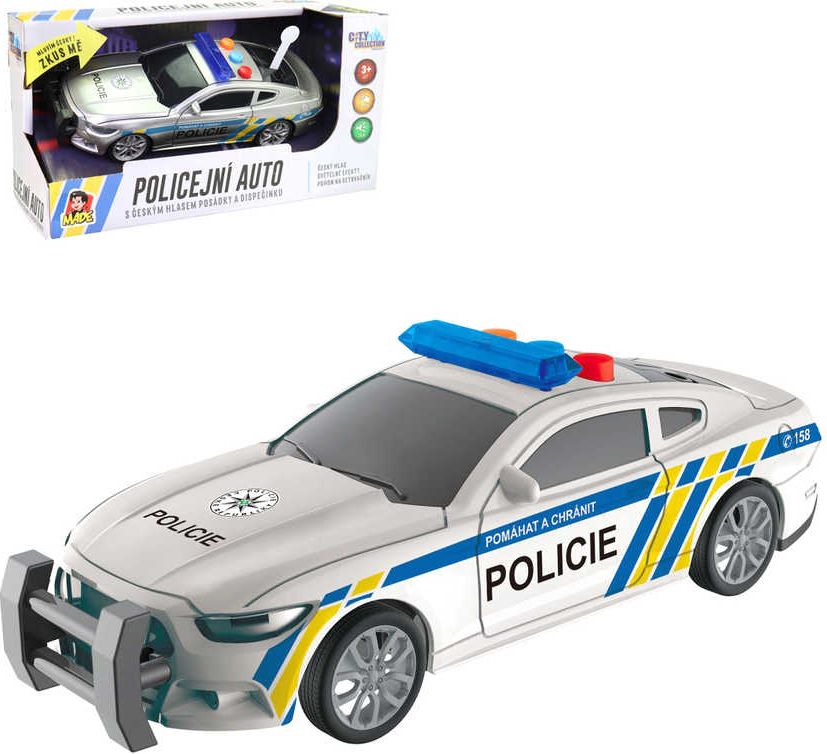 Policejní auto český design na setrvačník s hlášením na baterie Světlo Zvuk CZ - obrázek 1
