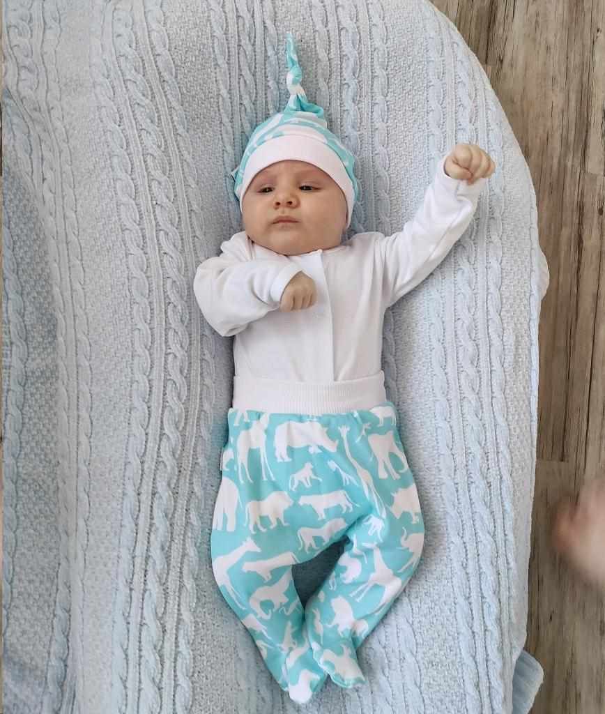3-dílná bavlněná kojenecká souprava New Baby Kiddy Varianta: bílo- tyrkysová/56 (0-3m) - obrázek 32