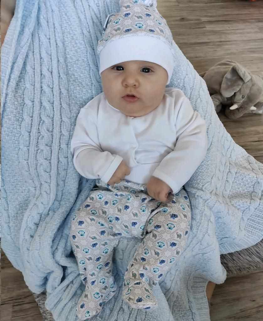 3-dílná bavlněná kojenecká souprava New Baby Kiddy Varianta: bílo- tyrkysová/56 (0-3m) - obrázek 38