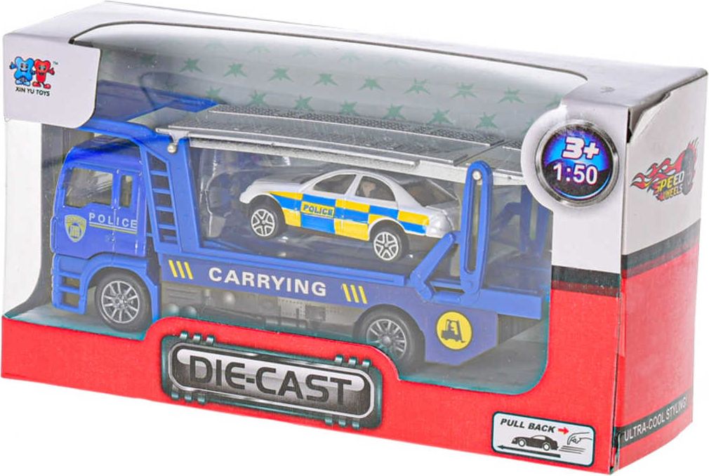 Auto záchranáři 15cm zpětný chod hasiči / policie kov 4 druhy - obrázek 4