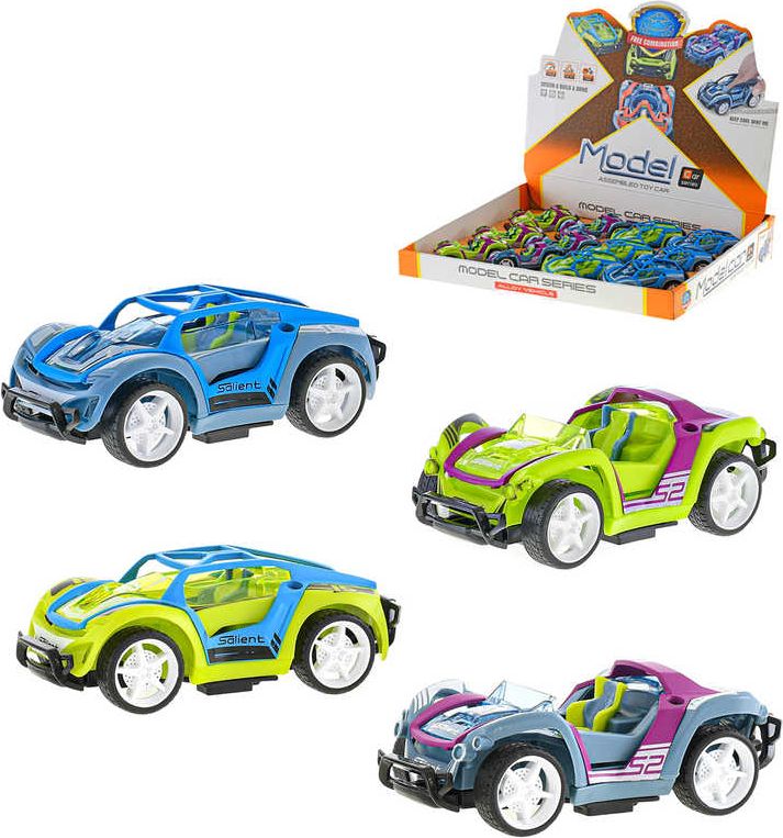 Auto sportovní závodní 12cm zpětný chod 2 druhy 2 barvy plast - obrázek 2