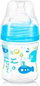 Antikoliková lahvička se širokým hrdlem Baby Ono - modrá - obrázek 1