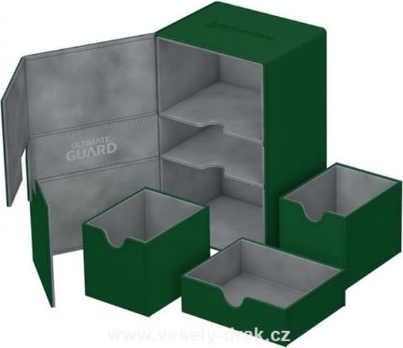 Ultimate Guard Krabice Ultimate Guard Twin Flip´n´Tray 160+ Standard Size XenoSkin Green - obrázek 1