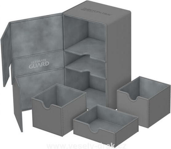 Ultimate Guard Krabice Ultimate Guard Twin Flip´n´Tray 200+ Standard Size XenoSkin Grey - obrázek 1