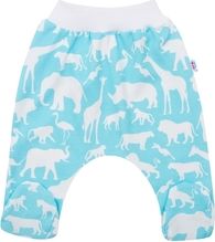 Souprava kojenecká 3-dílná bavlna - KIDDY zvířátka Africa bílo-modrá - vel.56 - obrázek 3