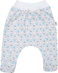 Souprava kojenecká 3-dílná bavlna - KIDDY zvířátka bílo-modrá - vel.56 - obrázek 3