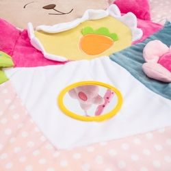 Hrací deka/podložka s hrazdičkami - KRÁLÍČEK růžová - BabyMix - obrázek 3