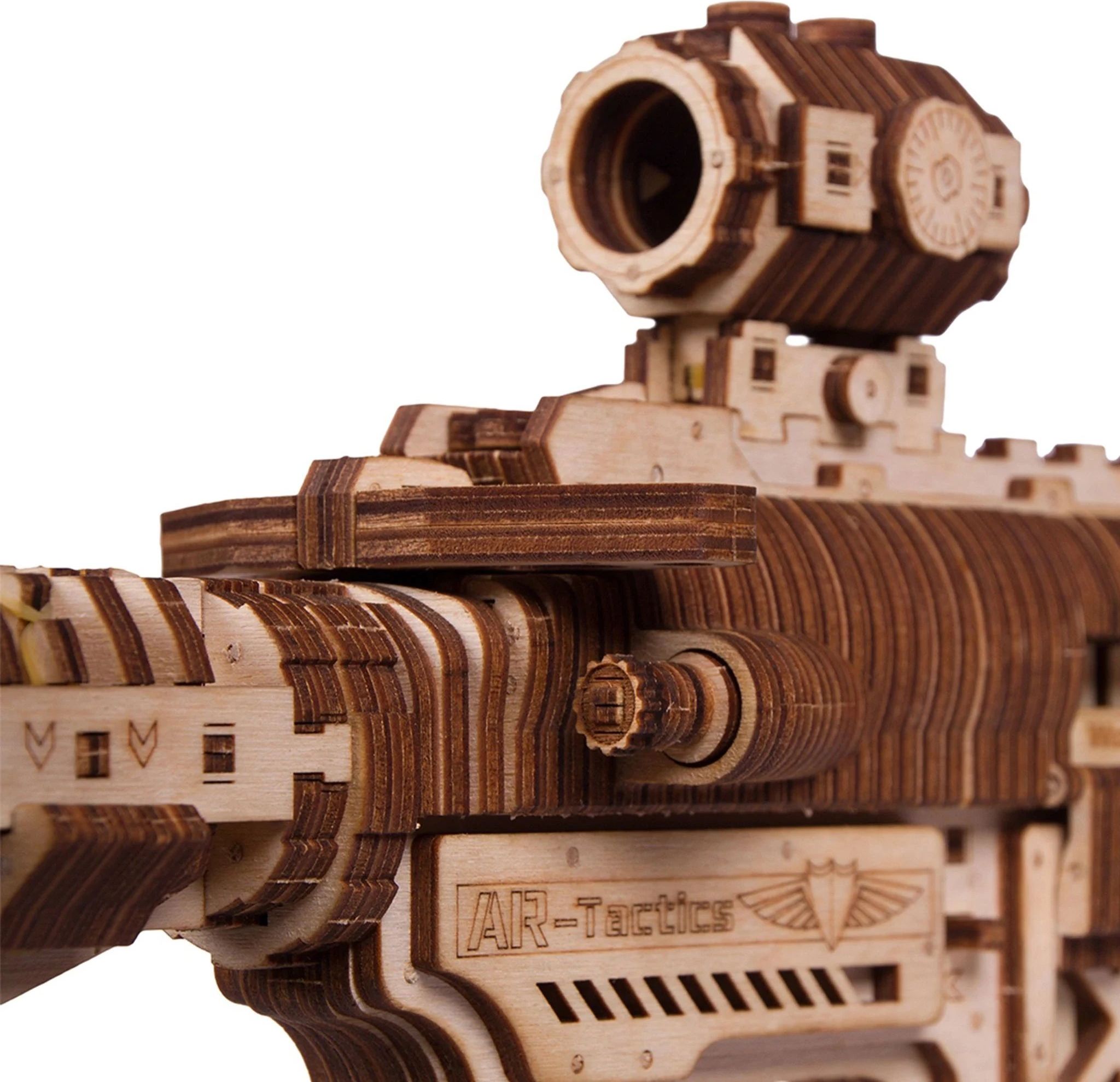 Wood Trick "Útočná zbraň AR-T" - 3D dřevěné mechanické puzzle - obrázek 7