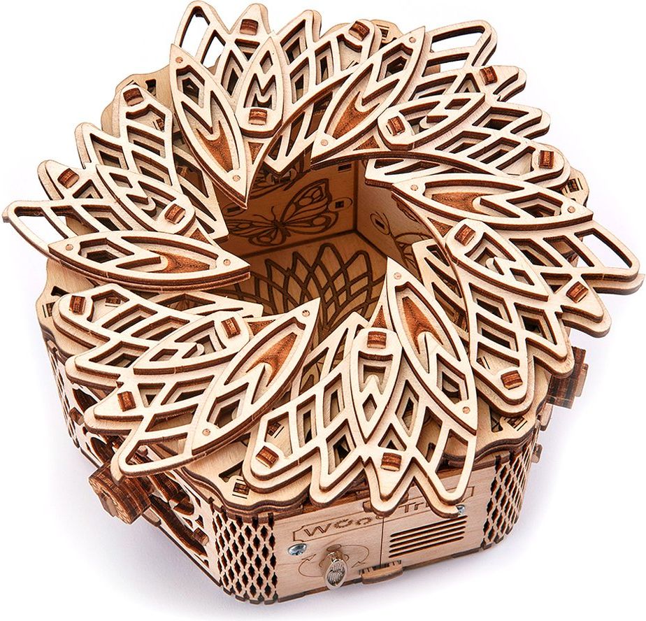 Wood Trick  "Tajemný květ" - 3D dřevěné mechanické puzzle - obrázek 2
