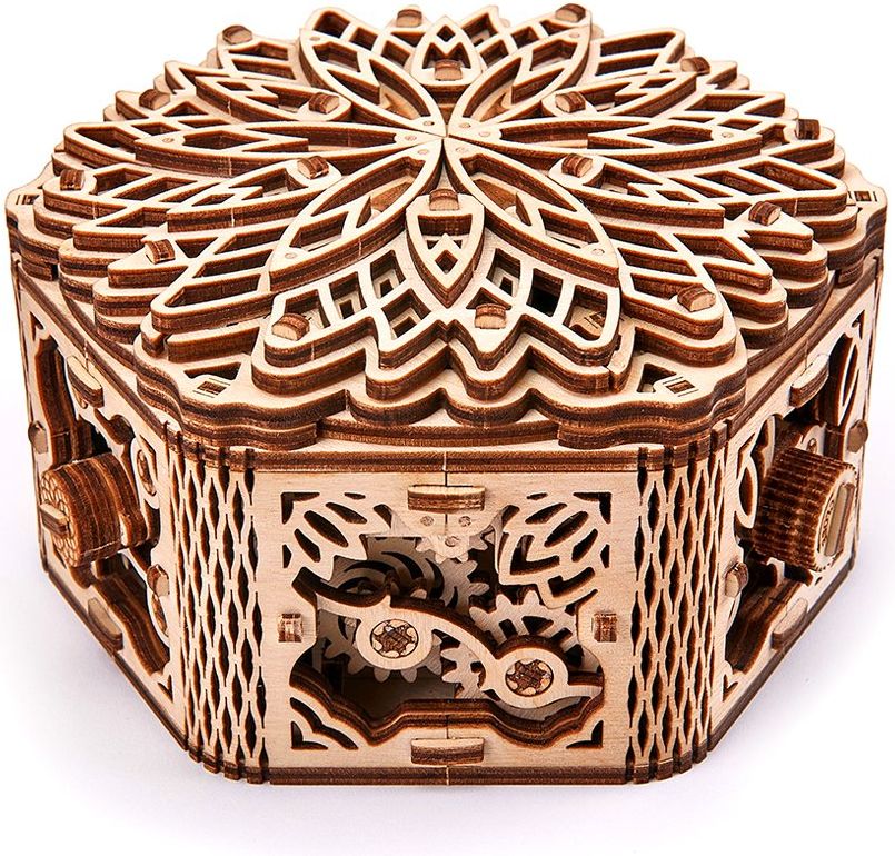 Wood Trick  "Tajemný květ" - 3D dřevěné mechanické puzzle - obrázek 5