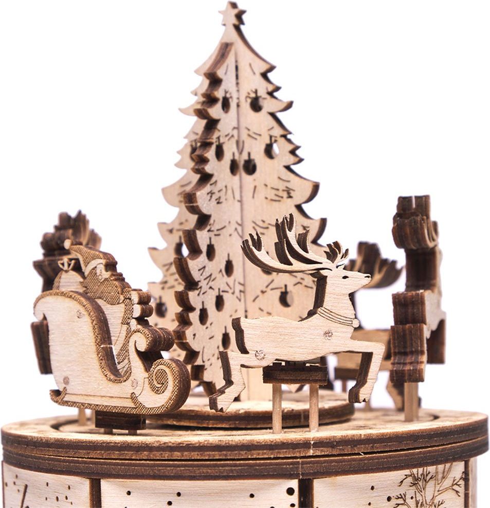 Wood Trick  "Santův kolotos" - 3D dřevěné mechanické puzzle - obrázek 2