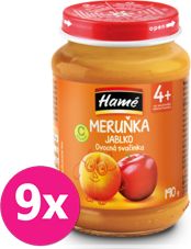 9x HAMÉ Příkrm ovocný Meruňka 190 g 4+ - obrázek 1