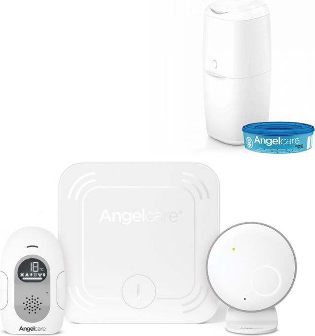 ANGELCARE AC127 Monitor pohybu dechu a el. chůvička + koš na pleny Classic + 1 kazeta - obrázek 1