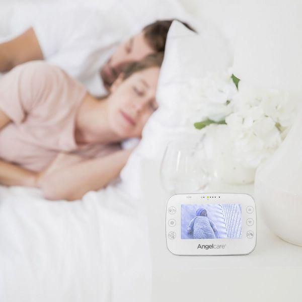 ANGELCARE AC327 Monitor pohybu dechu a el. video chůvička + koš na pleny Classic + 1 kazeta - obrázek 5