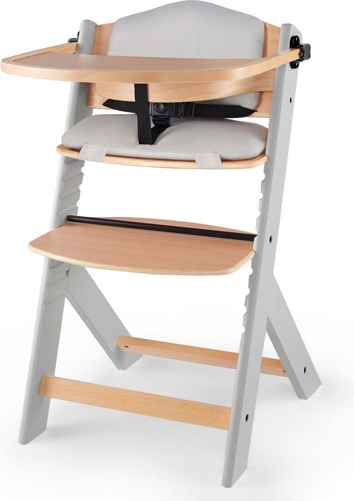 KINDERKRAFT Židlička jídelní Enock s vložkou Grey - obrázek 1