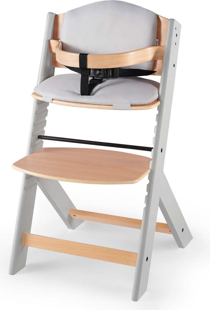 KINDERKRAFT Židlička jídelní Enock s vložkou Grey - obrázek 2