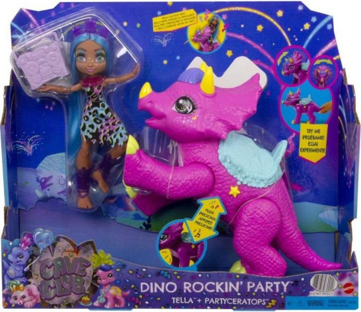 Mattel Cave Club panenka party teila s dino zvířátkem - obrázek 4