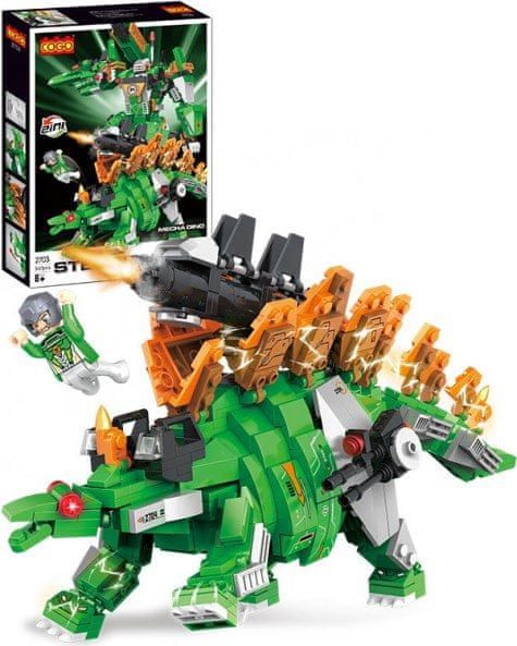 Cogo stavebnice Mecha Dino - Transformers Stegosaurus 2v1 kompatibilní 547 dílů - obrázek 1
