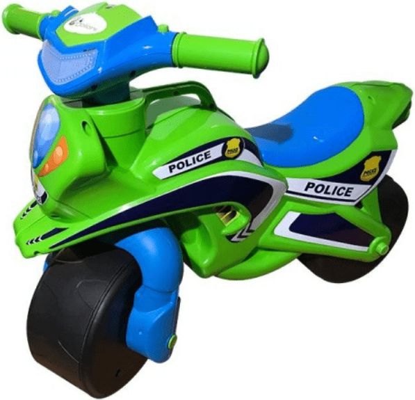 Doloni Dětské odrážedlo Policejní motorka (zelená+modrá) - obrázek 1