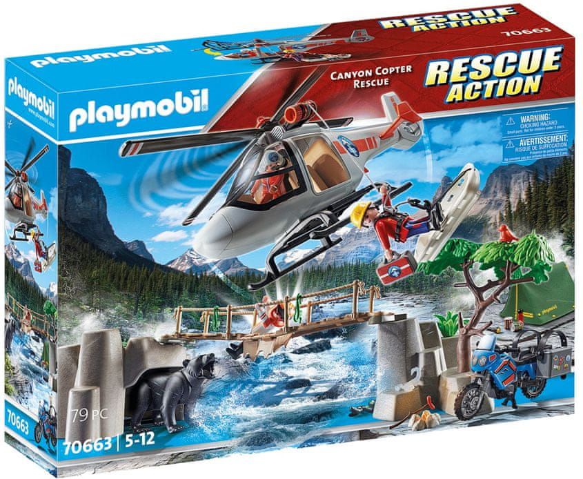Playmobil 70663 Nasazení helikoptéry v kaňonu - obrázek 1
