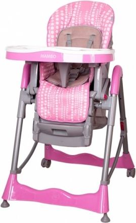 Jídelní židlička COTO BABY Mambo Pink - obrázek 1