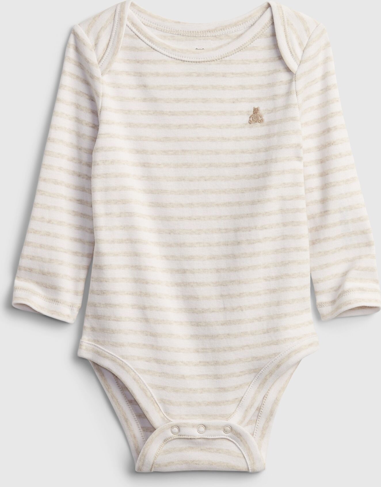 Šedé holčičí body strips bear bodysuit - 62-68 - obrázek 1