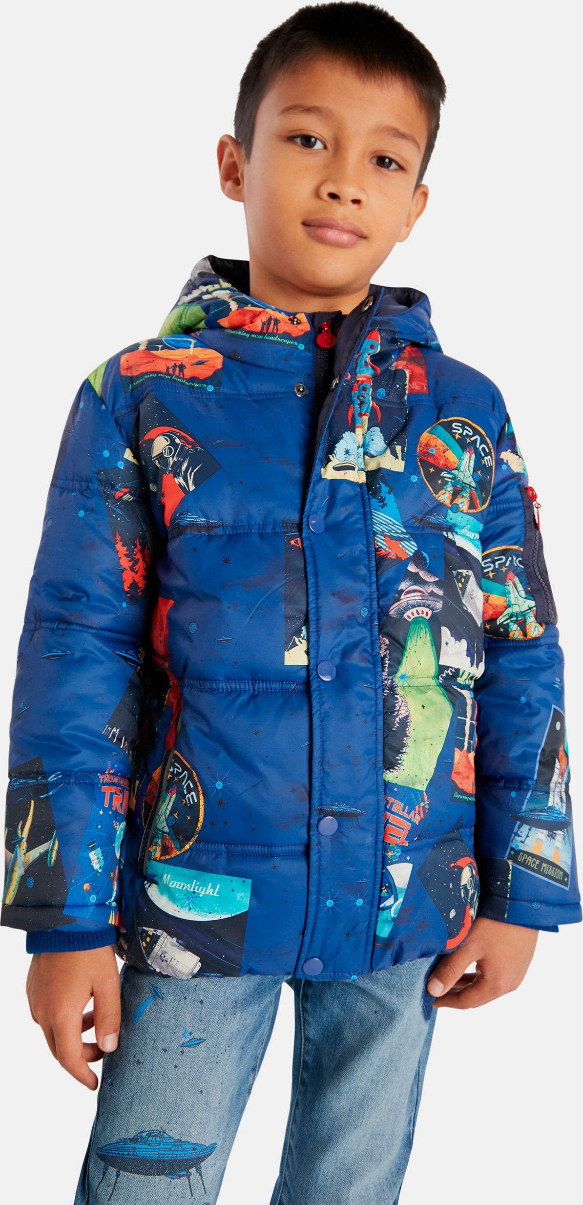 Desigual modré chlapecká bunda Atlantico - 146-152 - obrázek 1