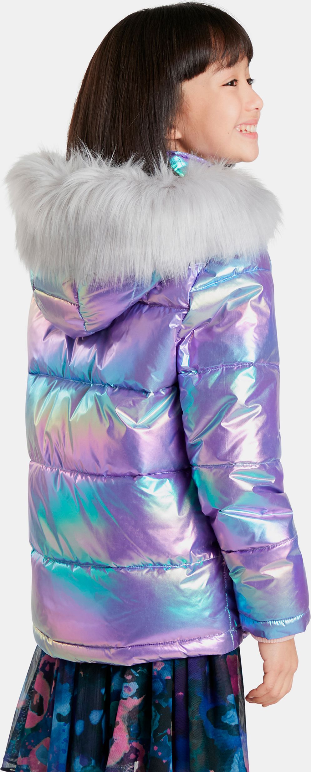 Desigual fialová metalická dívčí bunda Yang Tse - 146-152 - obrázek 2