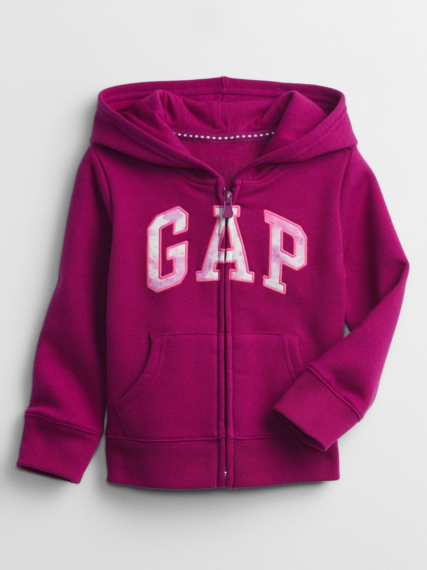 Fialová holčičí mikina na zip GAP Logo - 80-86 - obrázek 1