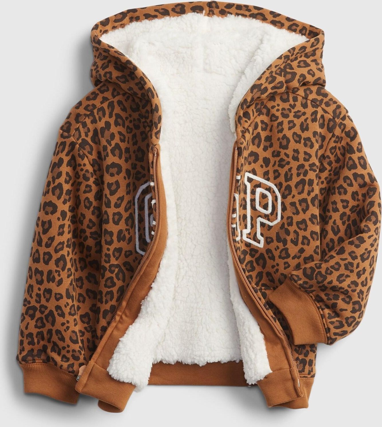 Hnědá holčičí mikina Detská GAP Logo cozy hoodie - 92 - obrázek 3