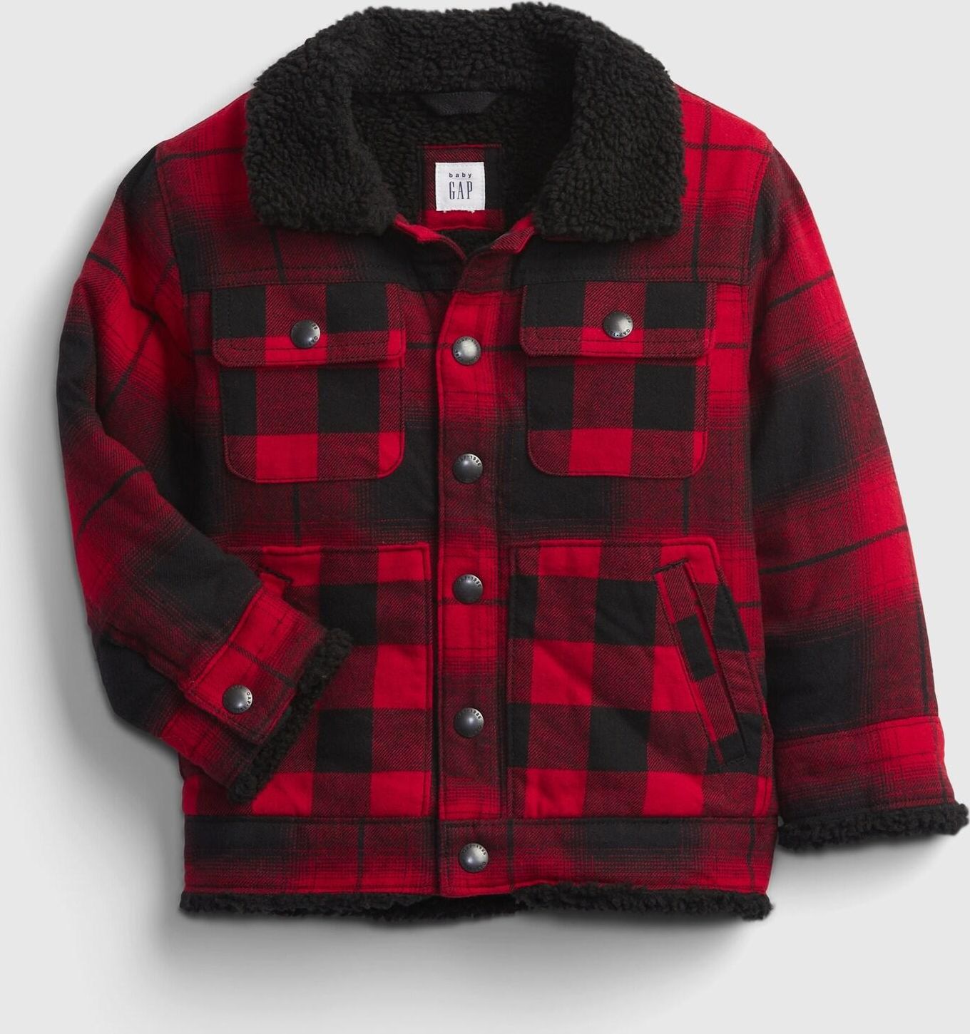 Červená klučičí bunda buff pleed jacket - 92 - obrázek 1