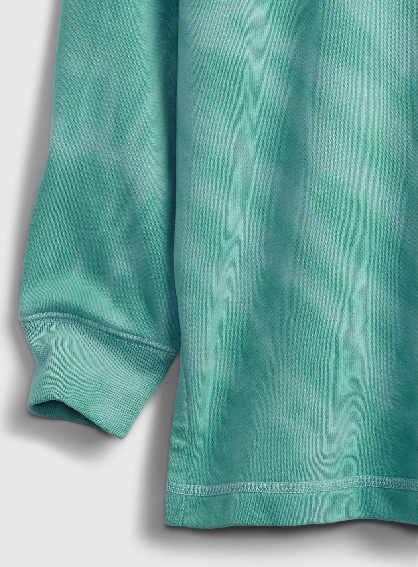 Zelená holčičí mikina ovrsized hoodie - 116-128 - obrázek 3