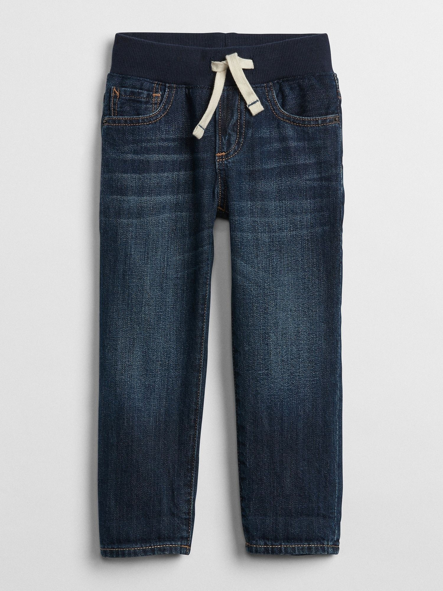 Modré klučičí džíny pull-on slim jeans with Washwell - 80-86 - obrázek 1