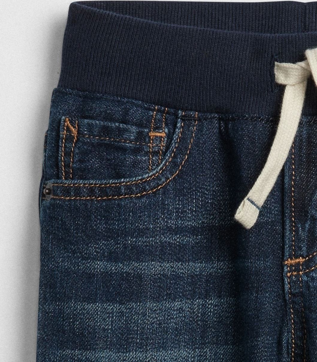 Modré klučičí džíny pull-on slim jeans with Washwell - 80-86 - obrázek 3