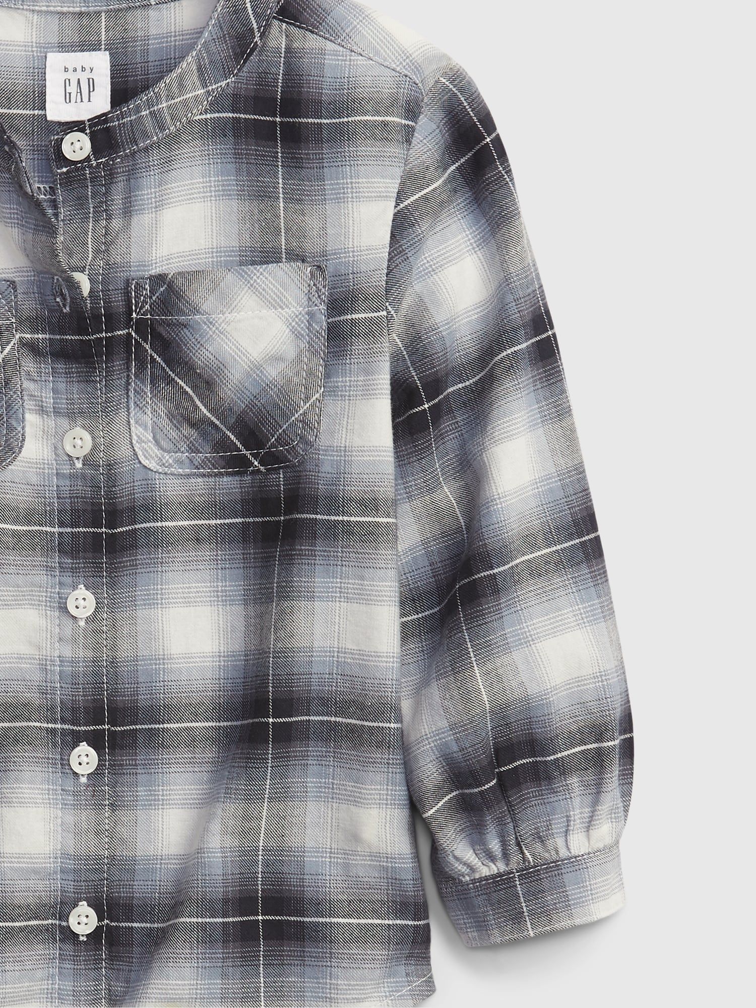 Černá holčičí košile oversized flannel shirt - 80-86 - obrázek 3