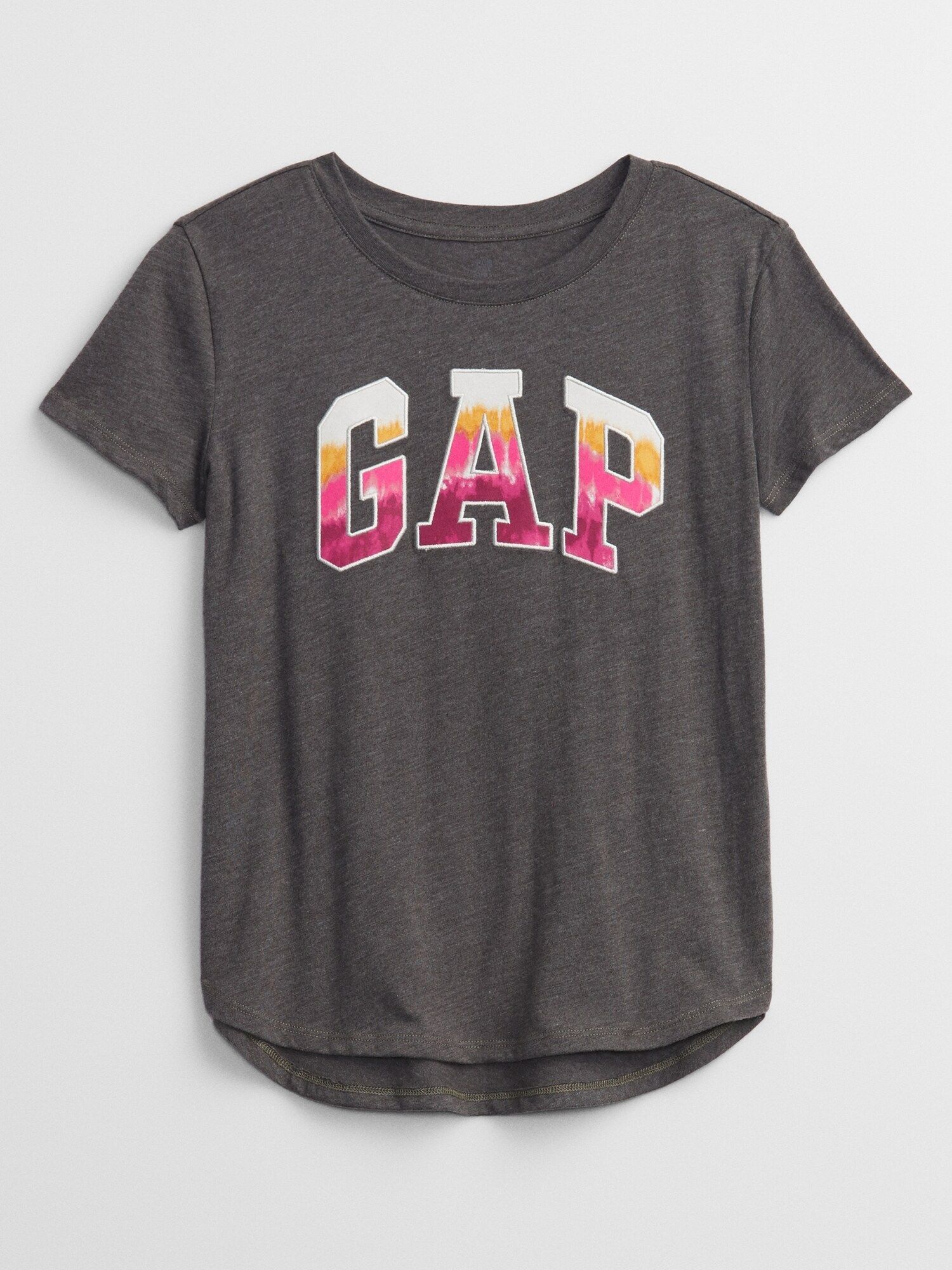 Šedé holčičí tričko GAP Logo flip graphic - 98-110 - obrázek 1
