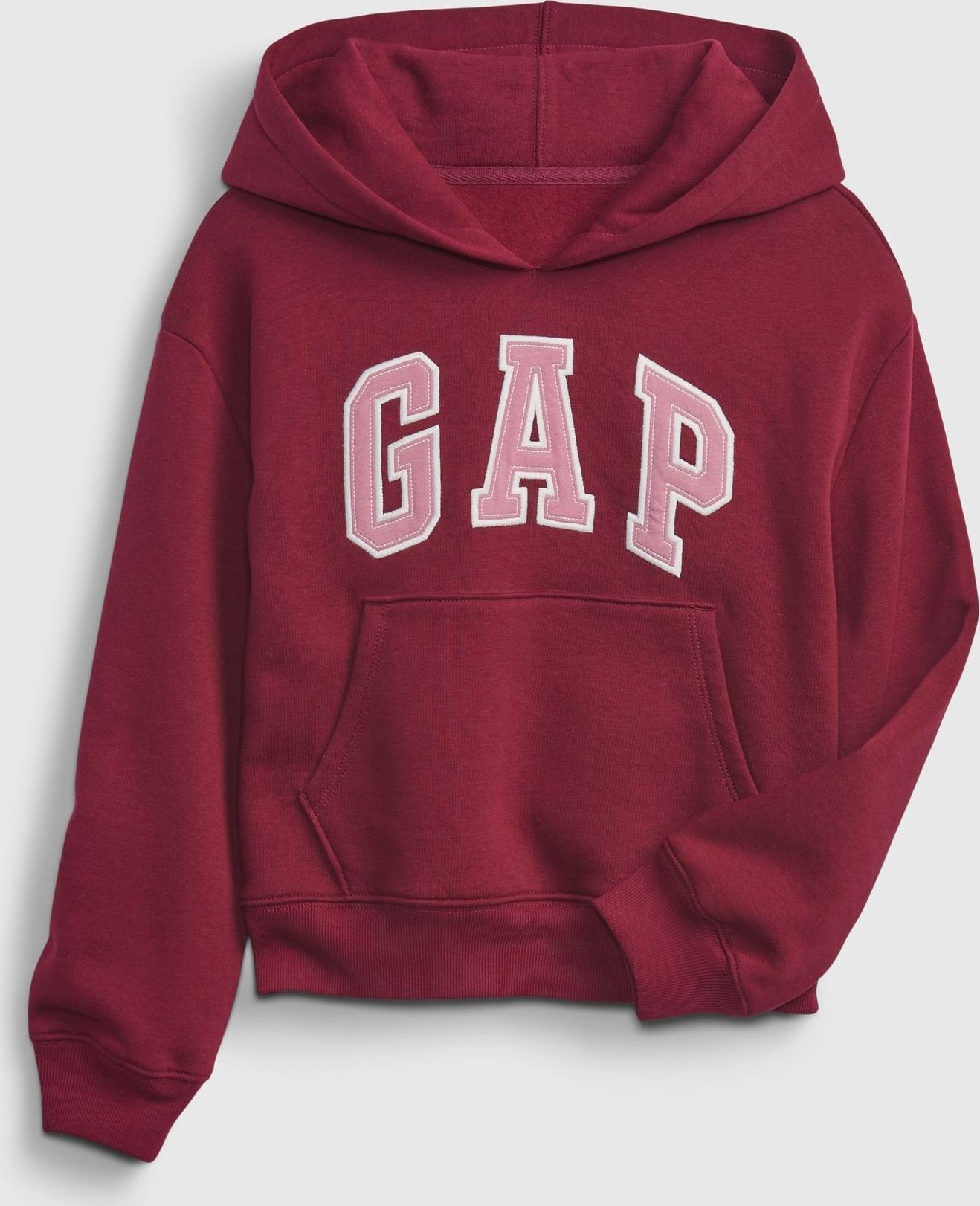 Červená holčičí mikina GAP Logo fleece hoodie - 98-110 - obrázek 1