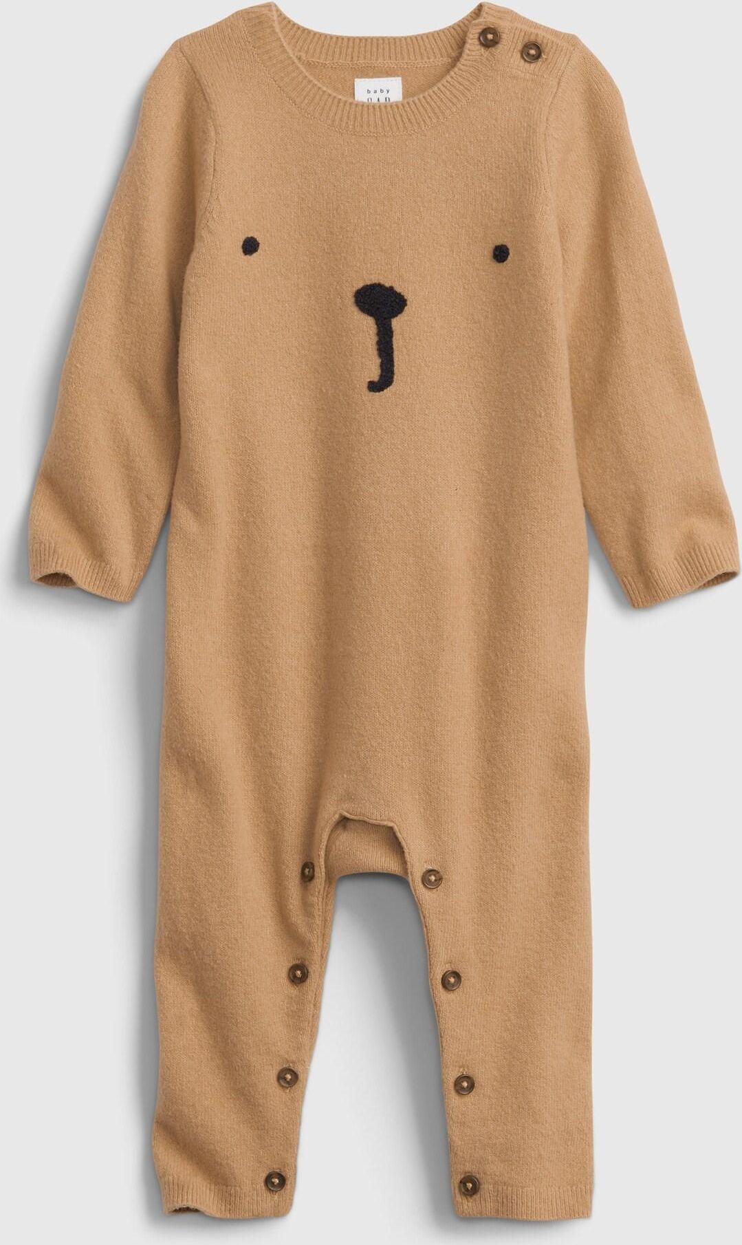 Hnědý klučičí overal swearer bear one peace - 62-68 - obrázek 1