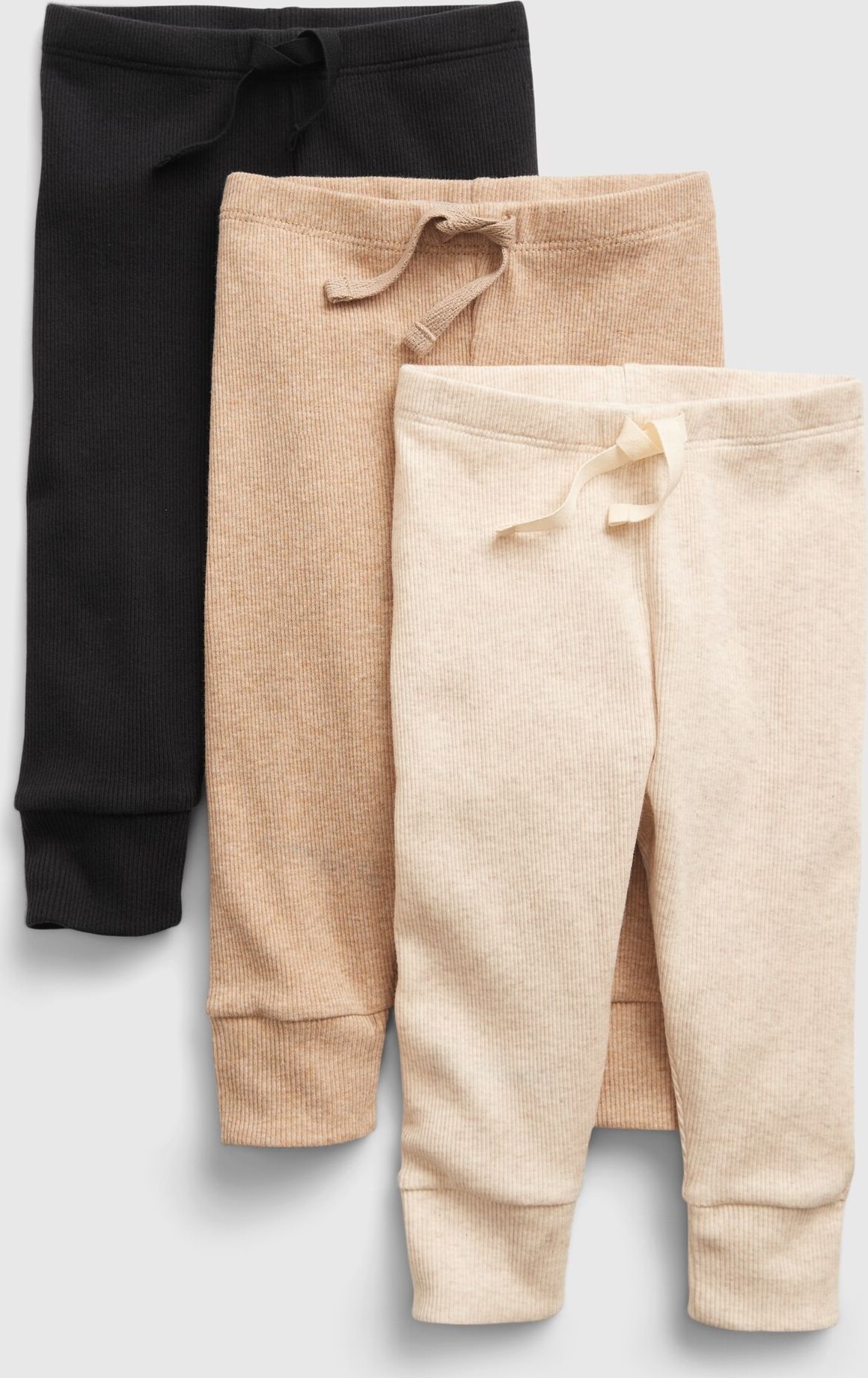 Černé klučičí kalhoty pull-on knit pants, 3ks - 50-62 - obrázek 1