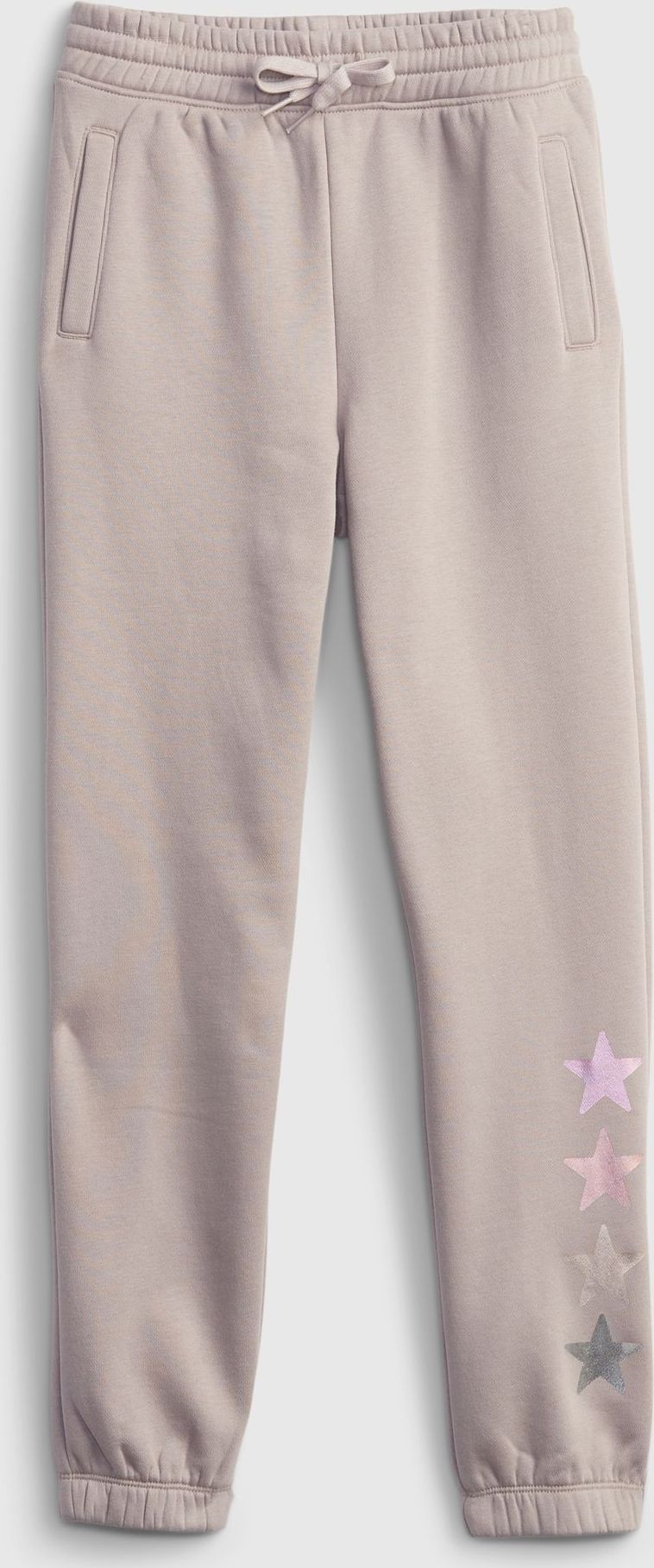 Béžové holčičí tepláky slouchy jogger - 134-140 - obrázek 1