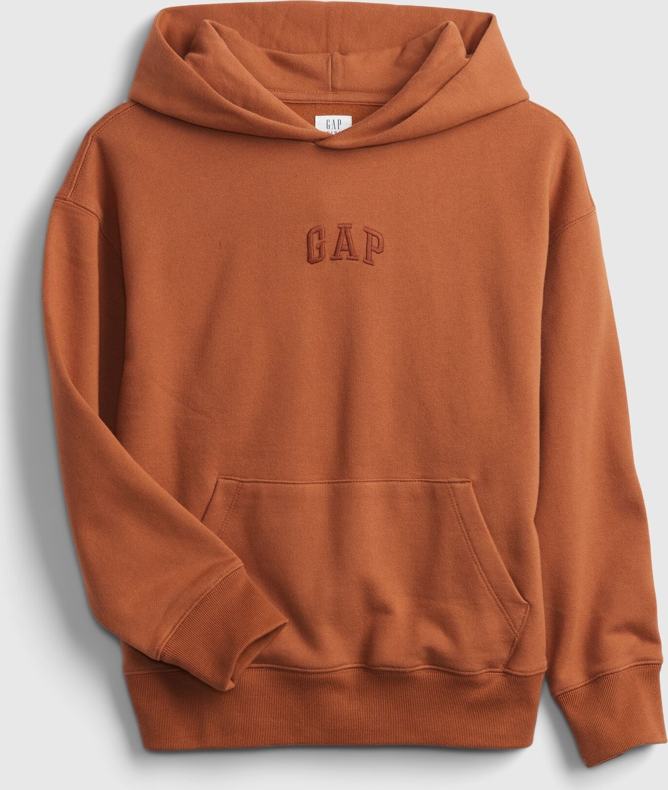Oranžová klučičí mikina GAP Logo pocket hoodie - 98-110 - obrázek 1